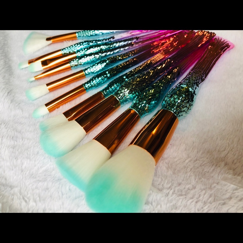 Mermaid makeup brushes set BN - Picture 4 of 8